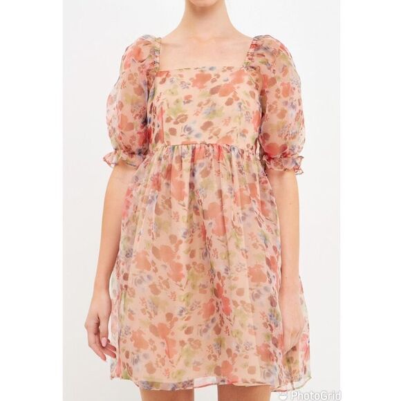 Endless Rose Puff Sleeve Mini Dress - Picture 4 of 12